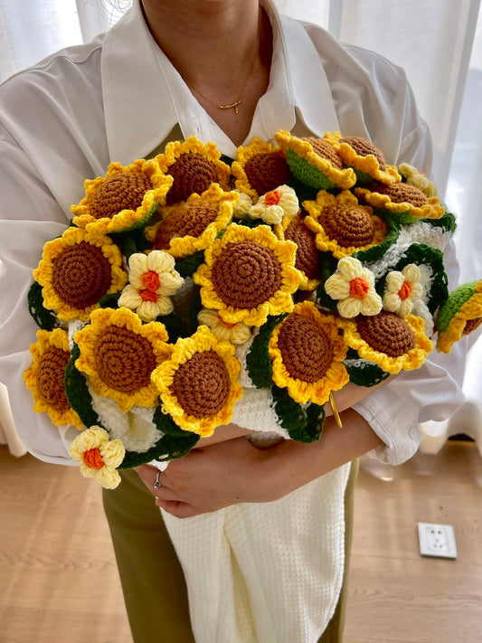 Premium Rose/Sunflower Bouquet Blanket