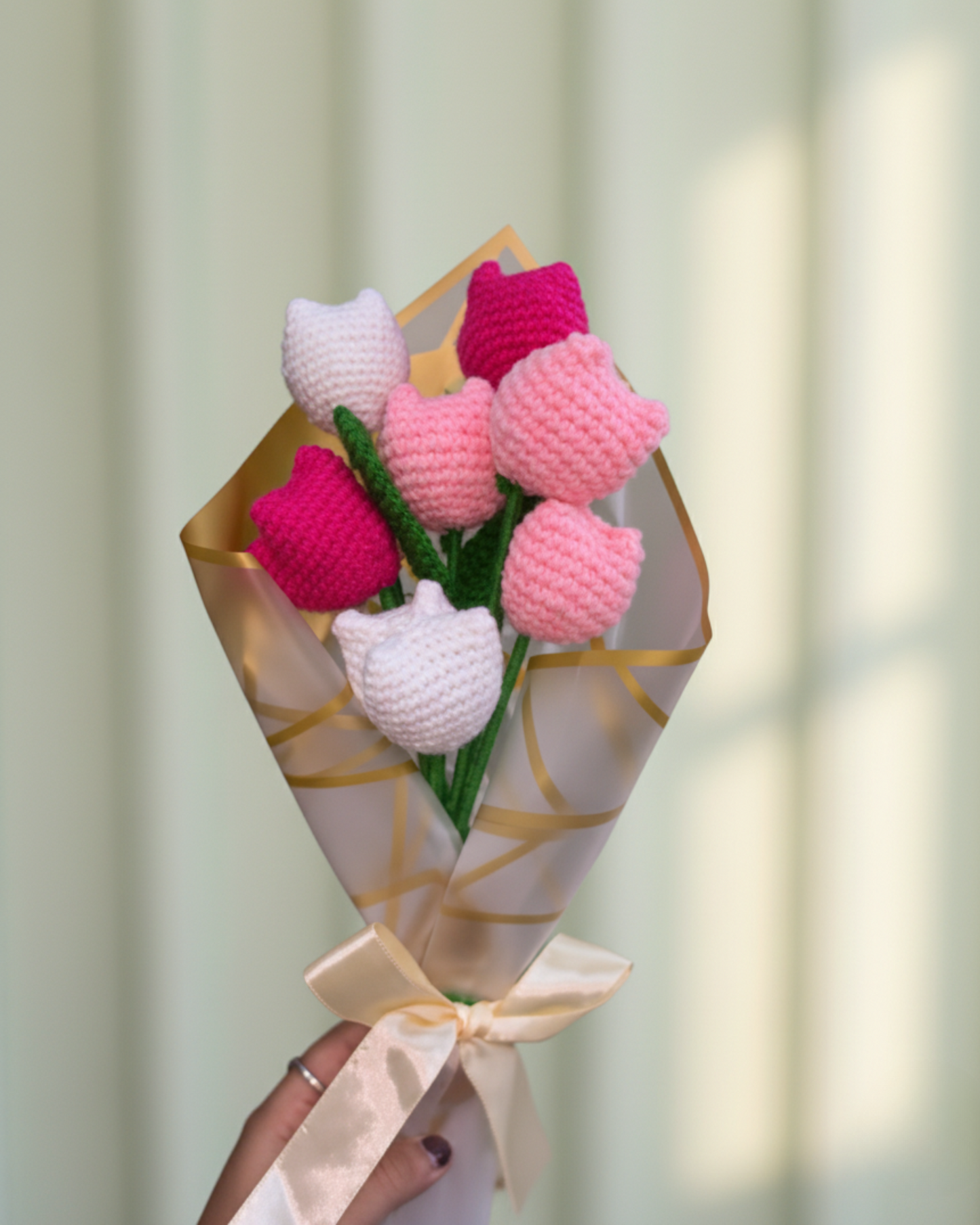 Pink Tulip Bouquet + Personalized Note + Free Gift