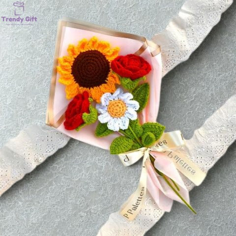 Sunflower Rose Daisy Bouquet + Personalized Note