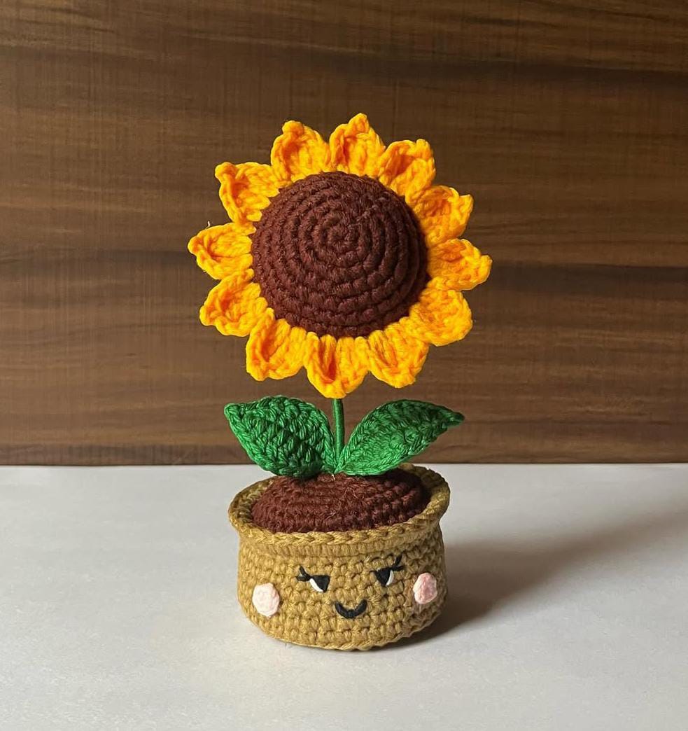 Sunflower Pot + Personalized Note