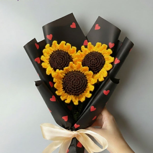 3 Sunflower Bouquet + personalized Note