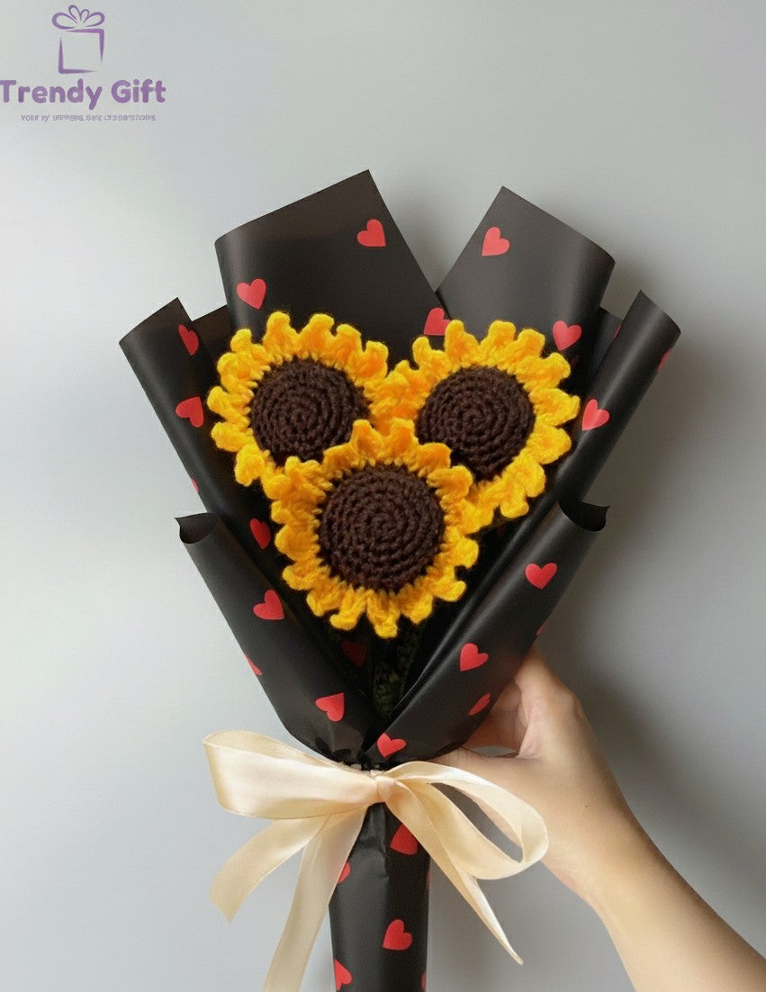 3 Sunflower Bouquet + personalized Note