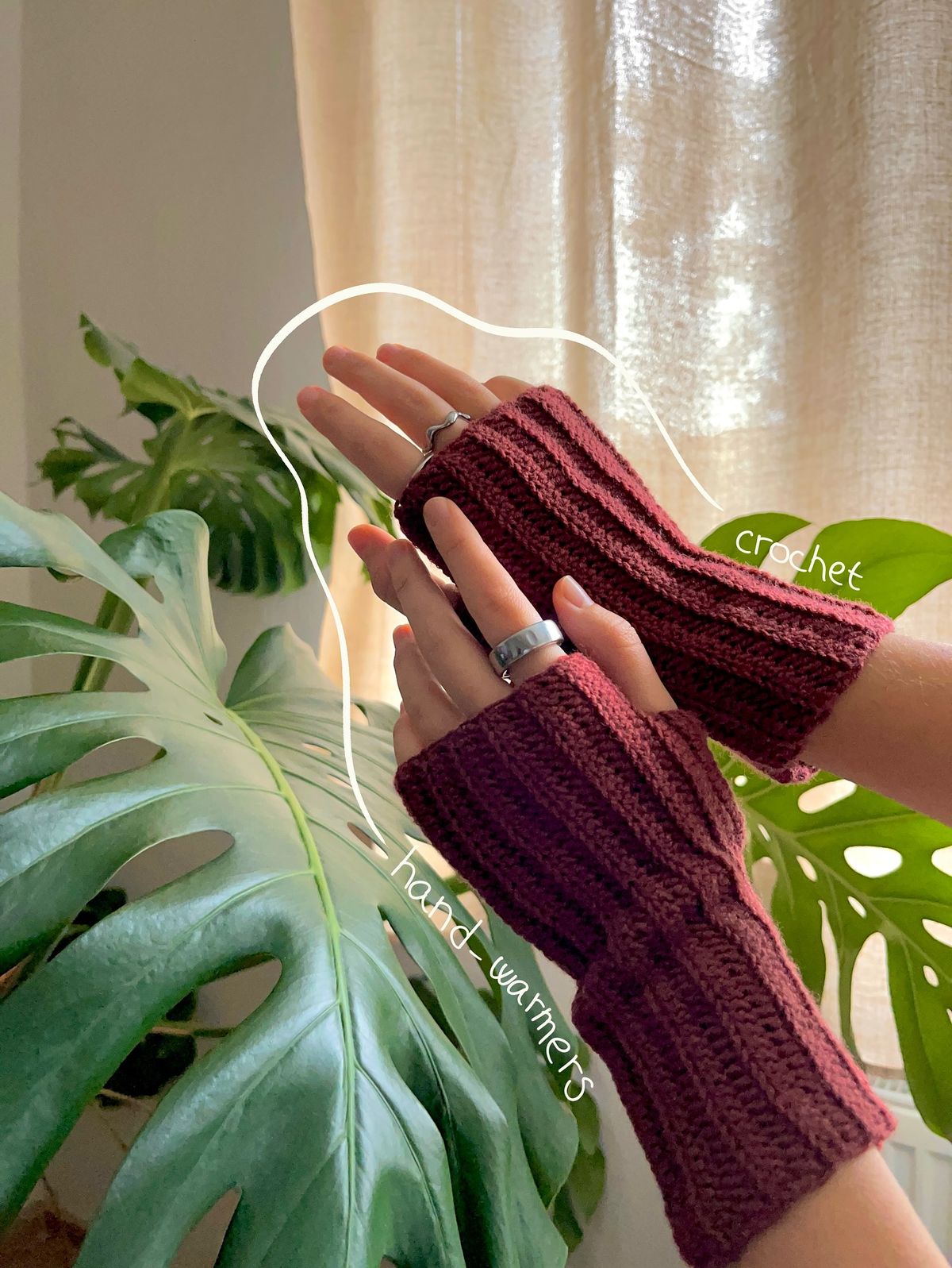 Crochet Fingerless Hand Gloves